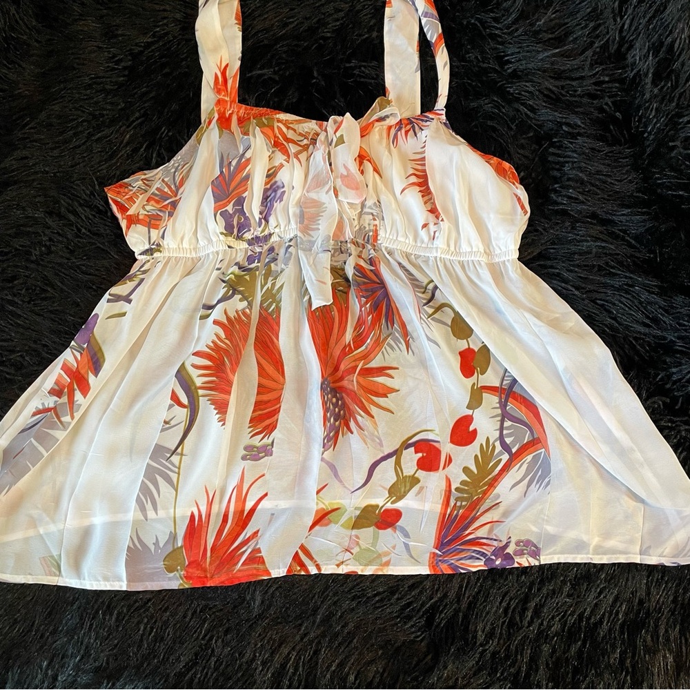 Unique Spectrum floral blouse, 2X